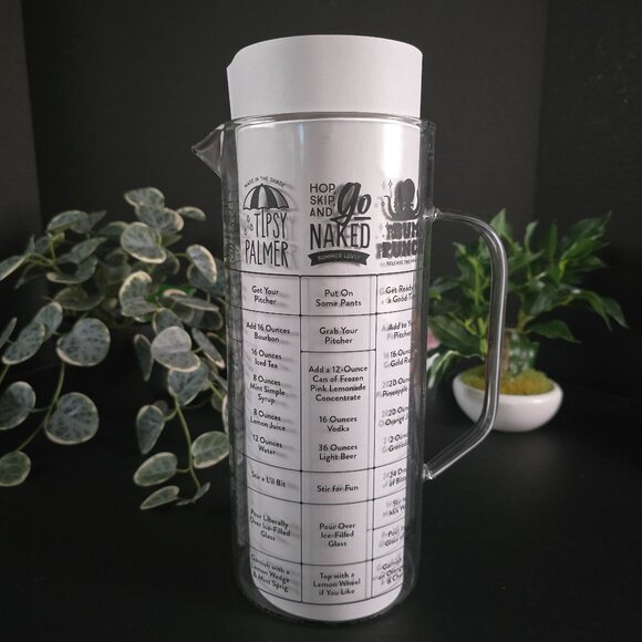 Houdini Good Measure Cocktail Recipe Pitcher Pre-Owned Holiday Drink Measuring - Picture 1 of 4
